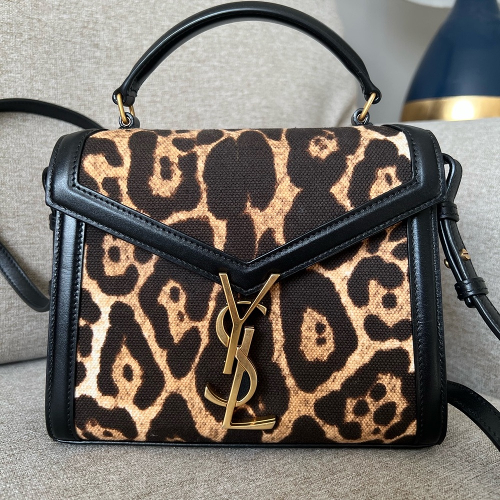 Saint Laurent YSL Leopard Cassandra canvas